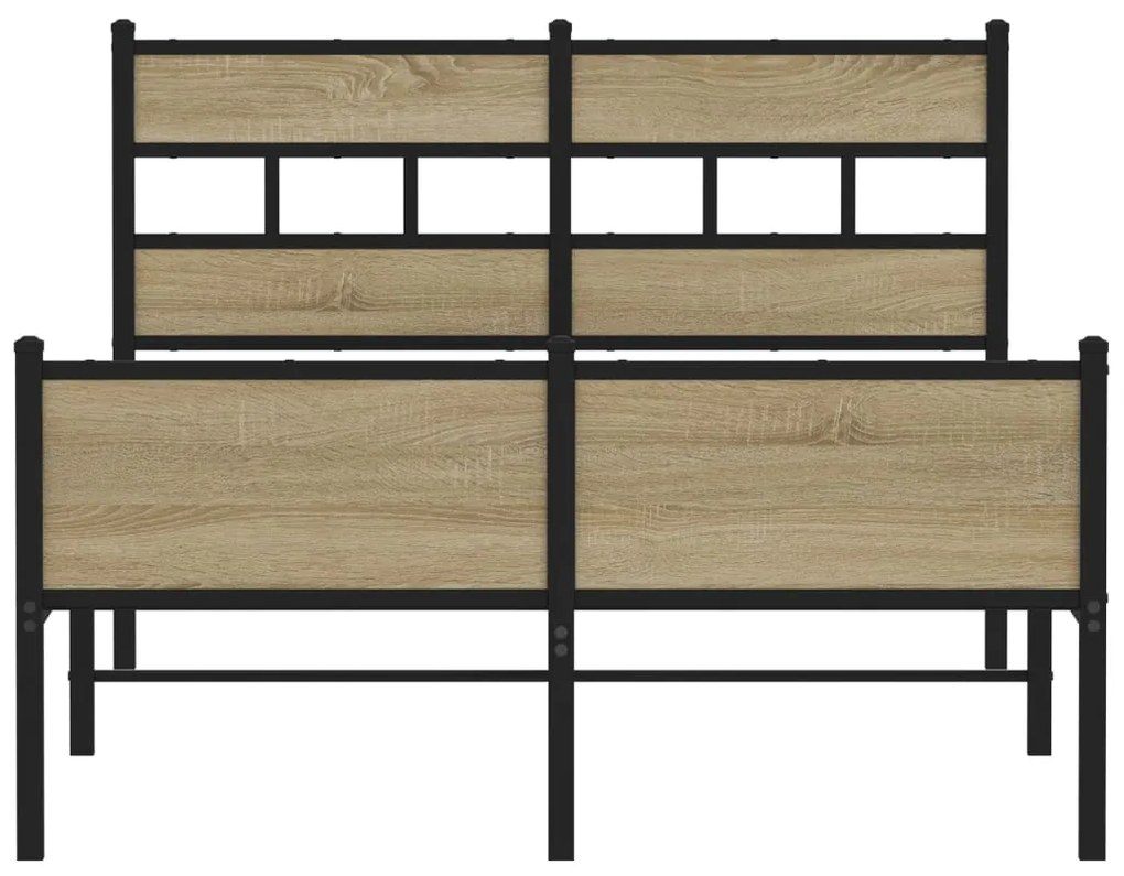 Estrutura cama s/ colchão derivados de madeira carvalho sonoma