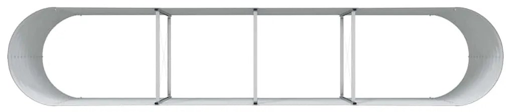 Cama Elevada de Jardim Efeito Madeira Aço galvanizado