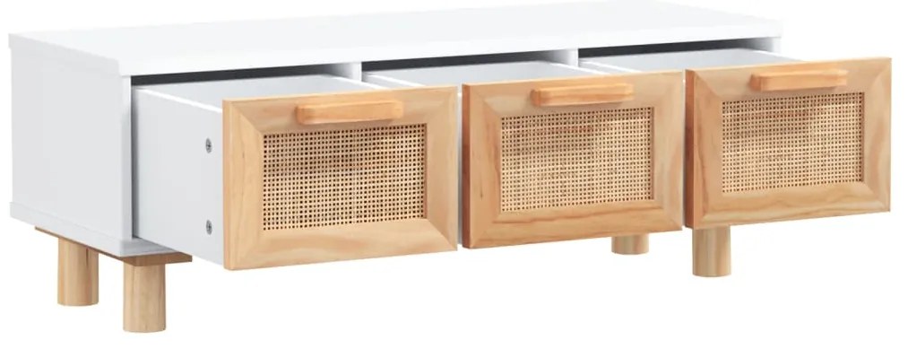 Mesa de centro 80x40x30 cm deriv. madeira/pinho maciço branco