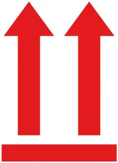 Rolo de Etiquetas Autocolantes Posição Vertical (Setas)  90x130 mm Apli