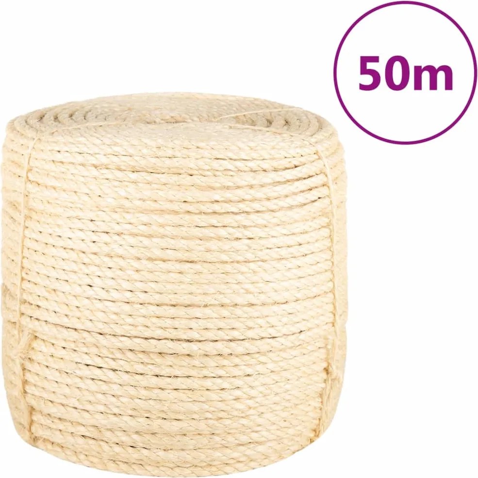 vidaXL Corda 100% sisal 8 mm 50 m