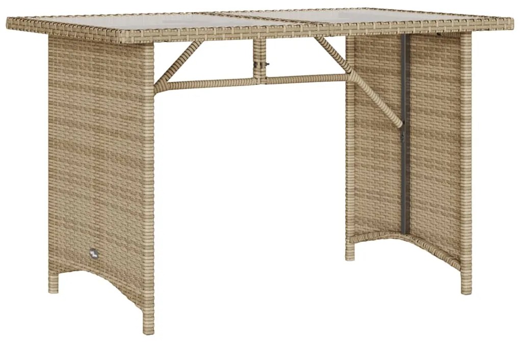 6 pcs conjunto de sofás p/ jardim com almofadões vime PE bege