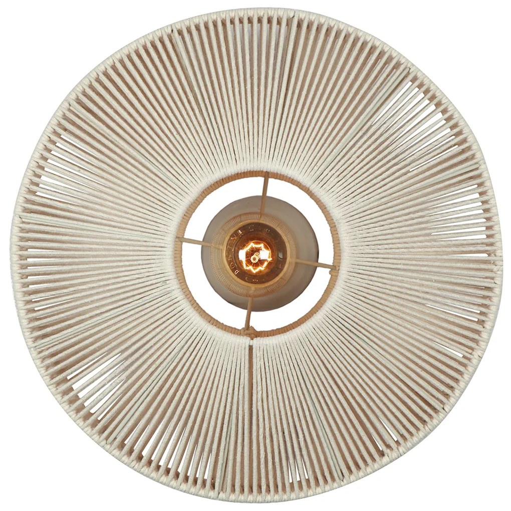 Japandi plafondlamp bruin met touw - Svea Japandi