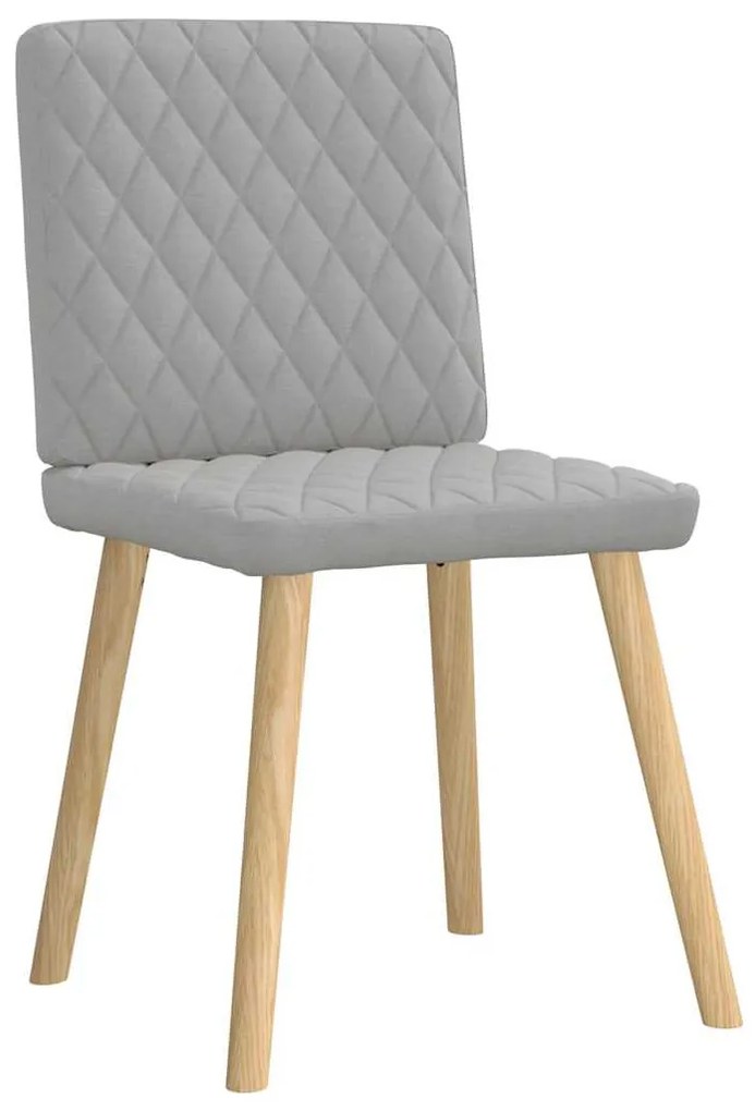 Cadeiras de jantar 4 pcs tecido cinza nuvem