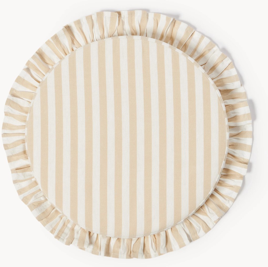 Almofadas de assento às riscas Ivette, conjunto de 2