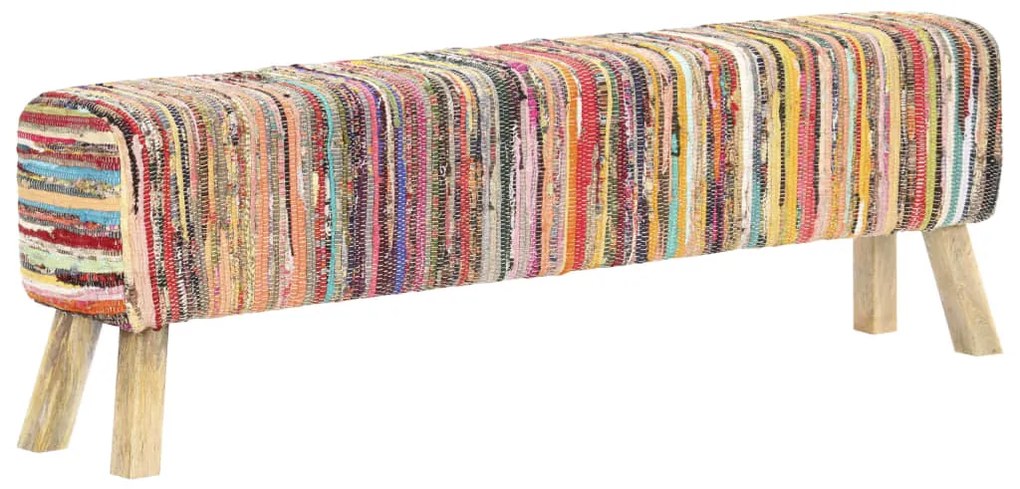 Banco tecido chindi 160 cm multicor