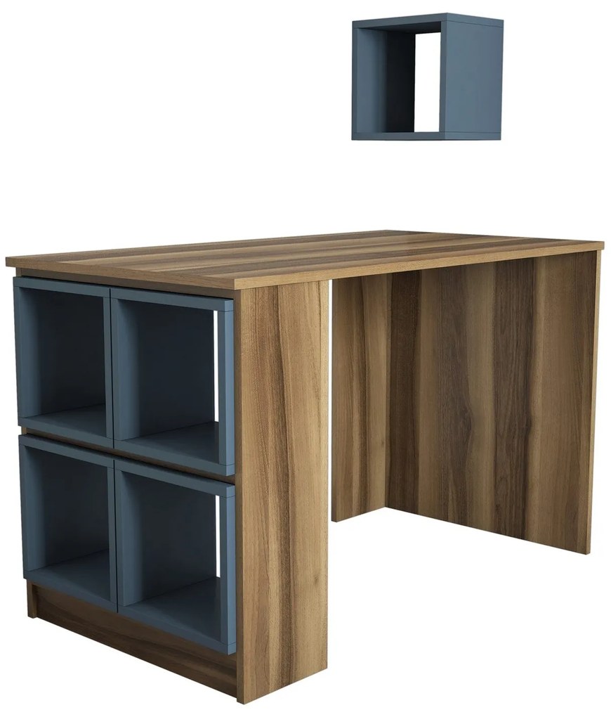 Secretária Box – Nogueira – 120x75x65 cm