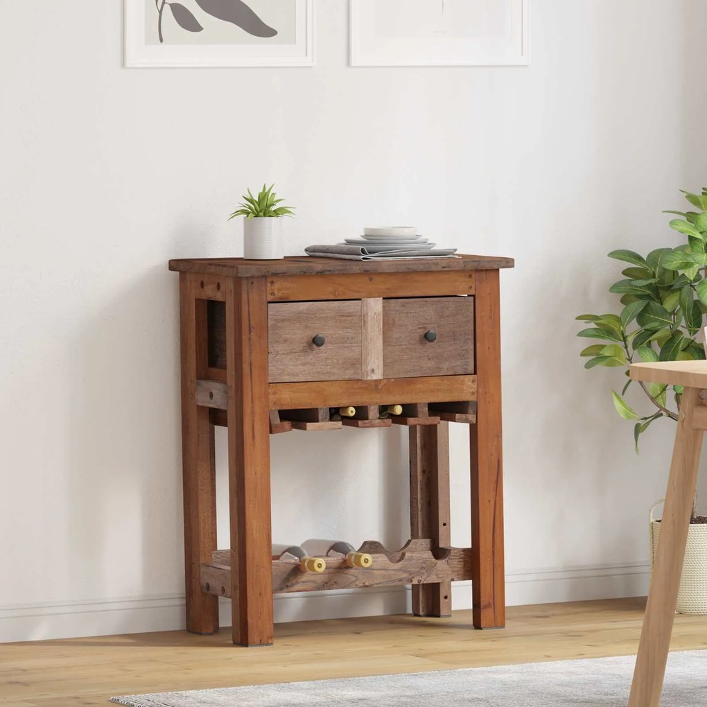 vidaXL Armário Castanho 60 x 30 x 70 cm Madeira Reforçada Sólida