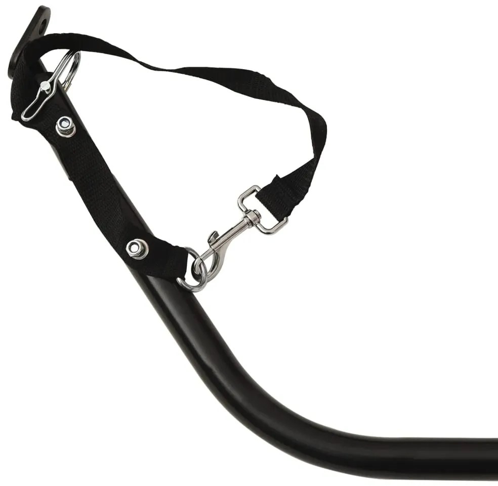 Reboque para bicicleta 122x53x28 cm ferro preto