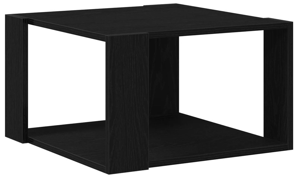 Mesa de Centro vidaXL Preta em Carvalho 85x55x31 cm em Madeira Derivad