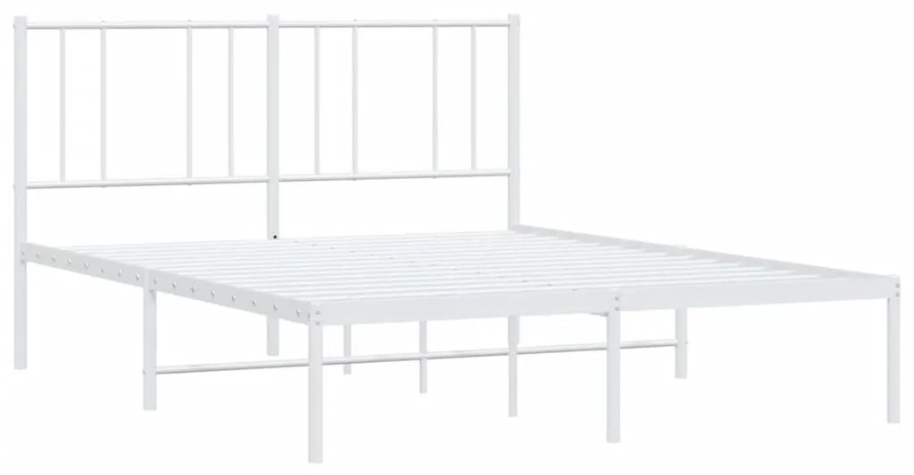 Estrutura de cama com cabeceira 120x200 cm metal branco