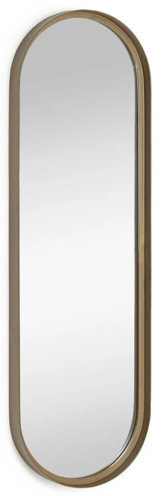 Kave Home - Espelho de parede Tiare metal dorado 31 x 101 cm