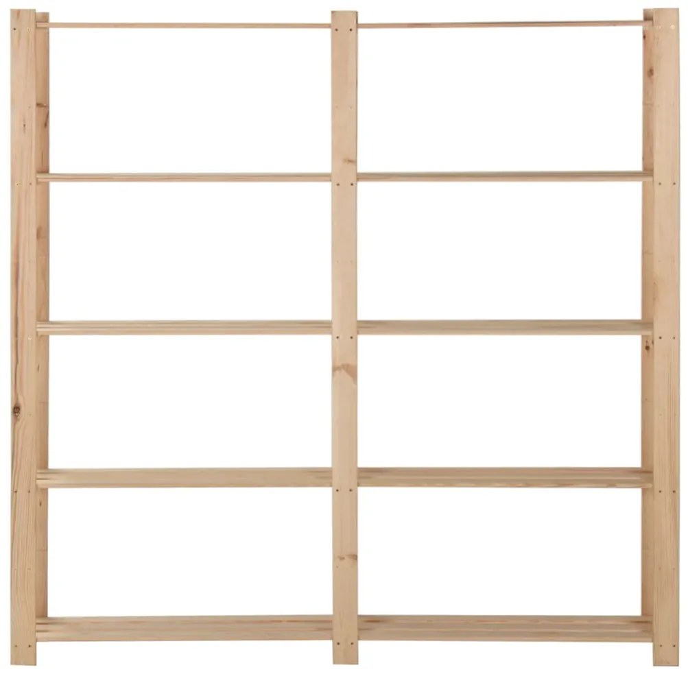 Unidade arrumação 5 prateleiras 170x28,5x170 cm pinho maciço