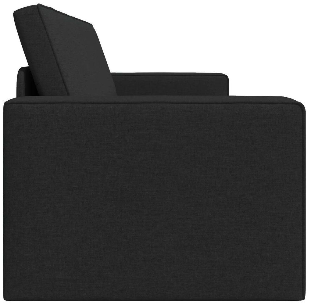 Sofá Cama 2 em 1 Preto 245x150x60.5 cm Tecido