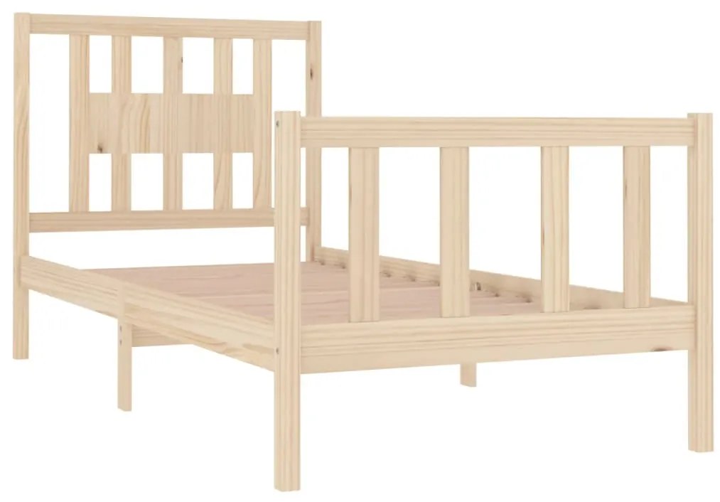 Estrutura de cama solteiro 90x190 cm madeira maciça