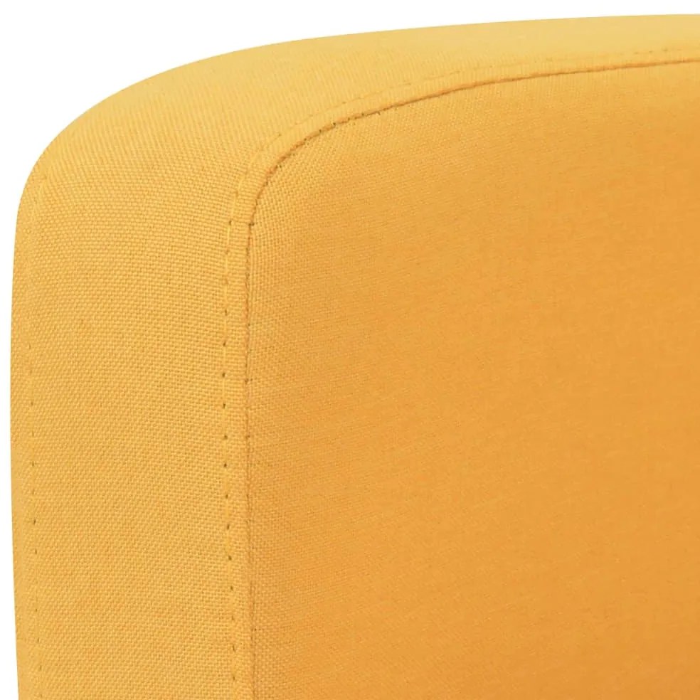 Conjunto de sofás 2 pcs tecido amarelo