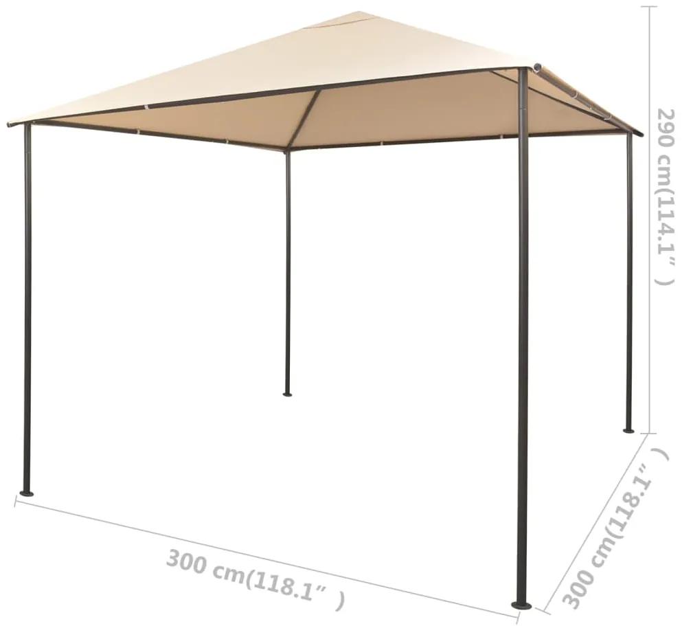 Gazebo tenda com toldo 3x3 m aço bege
