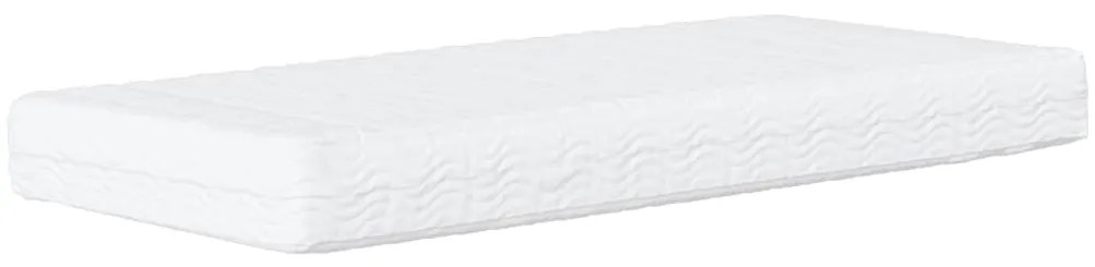 Sofá-cama com colchão 90x190 cm tecido cinzento-claro