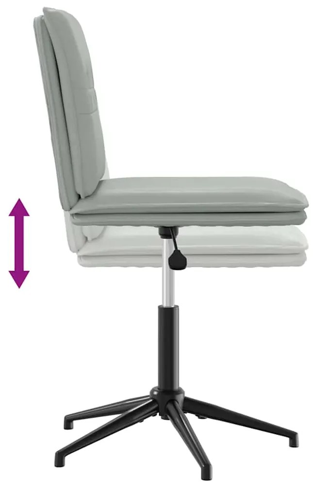 Cadeiras de jantar 2 pcs veludo cinzento-claro
