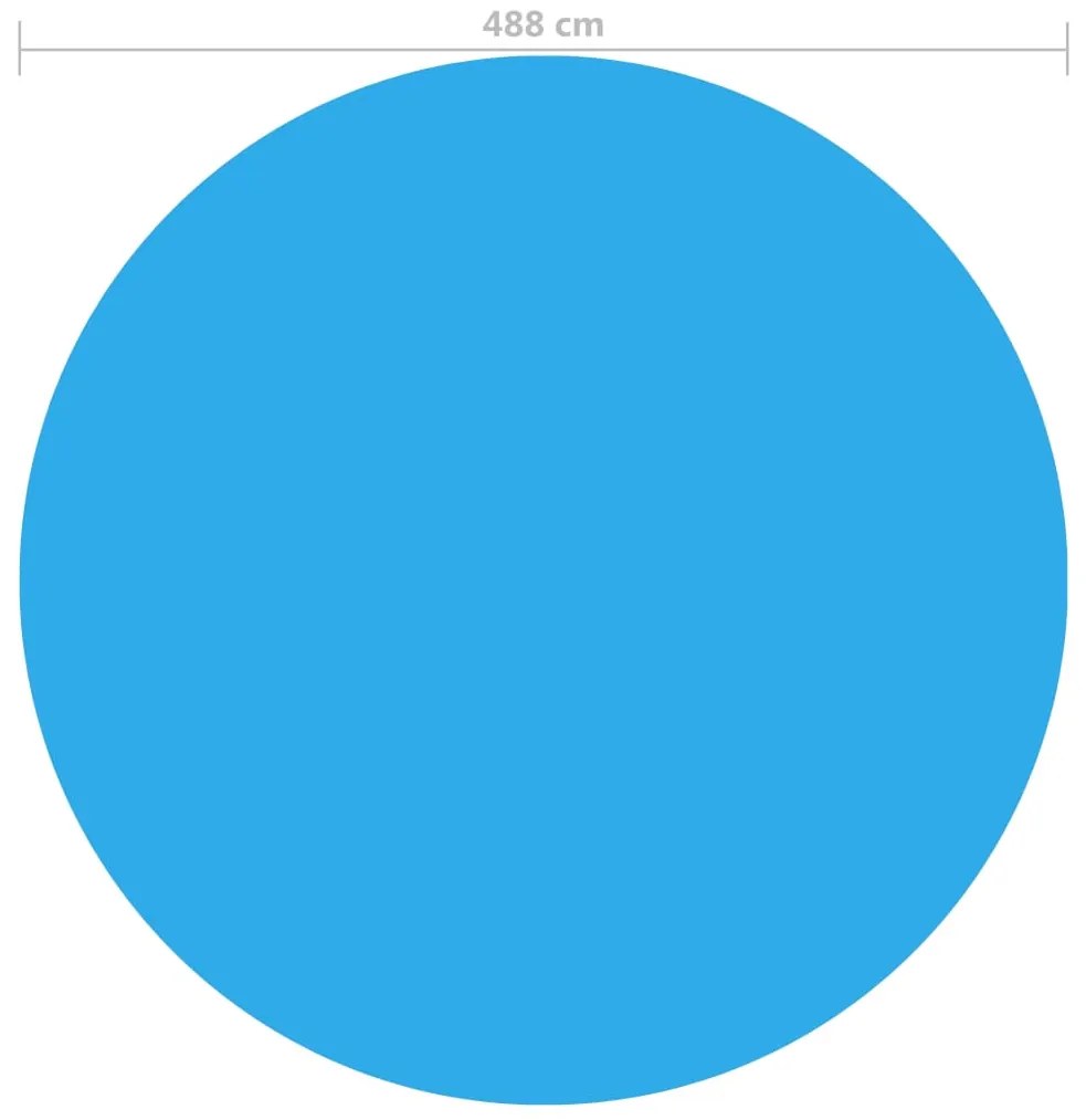 Cobertura de piscina redonda 488 cm PE azul