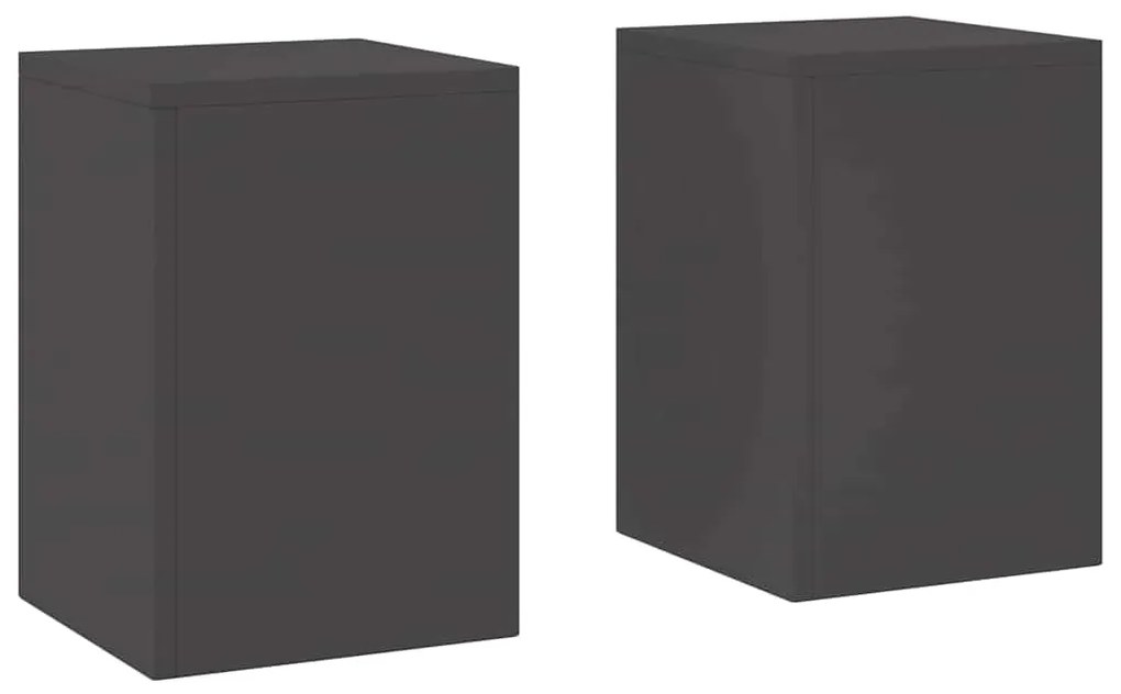 Suportes de Plantas Externos vidaXL Pilar 2 pcs Preto 24x24x35 cm Aço