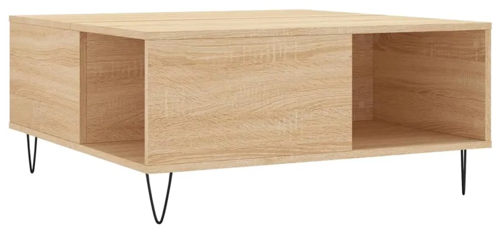 Mesa de centro 80x80x36,5 cm derivados madeira carvalho sonoma