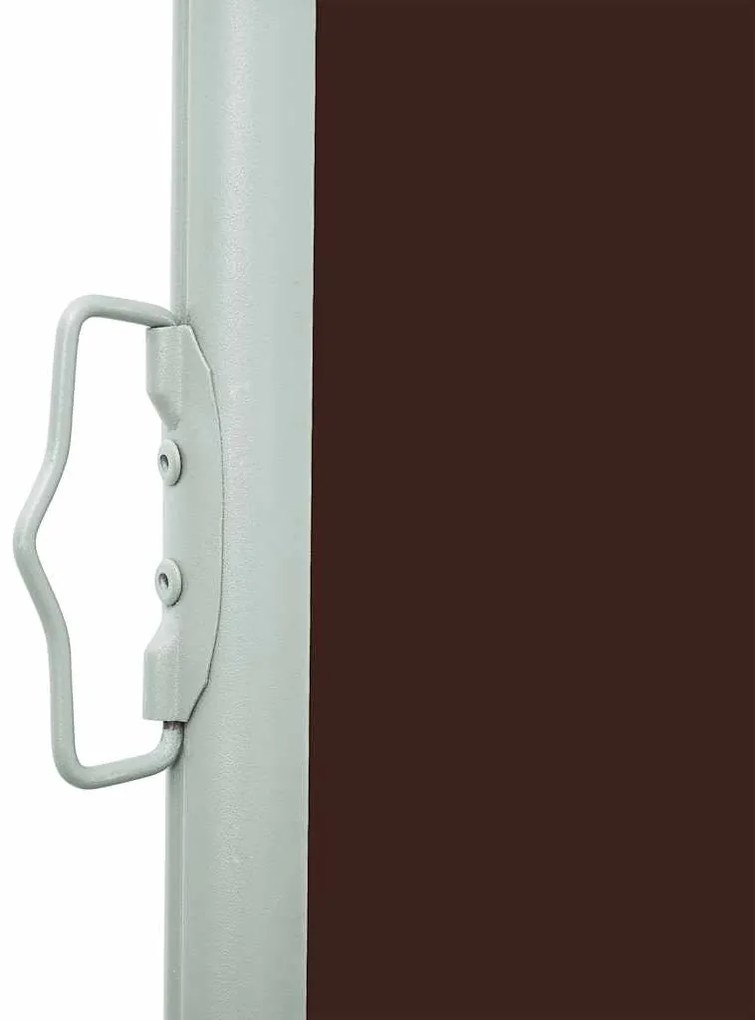 Toldo lateral retrátil para pátio 600x160 cm castanho