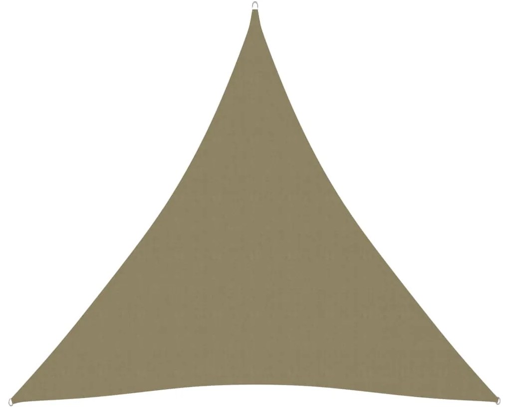 vidaXL Para-sol estilo vela tecido oxford triangular 3x3x3 m bege