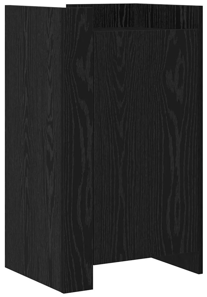 Aparador Carvalho Preto 45x35x75 cm Madeira engenheirada