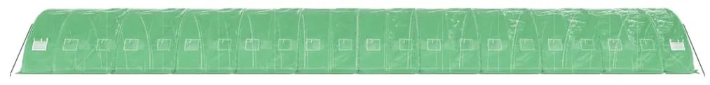Estufa com estrutura de aço 110 m² 22x5x2,3 m verde