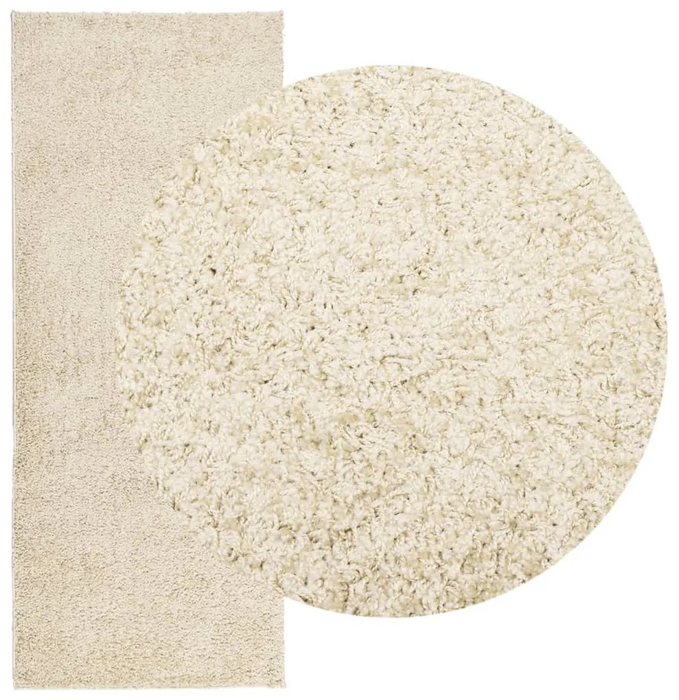 Tapete shaggy de pelo alto PAMPLONA 80x200 cm dourado