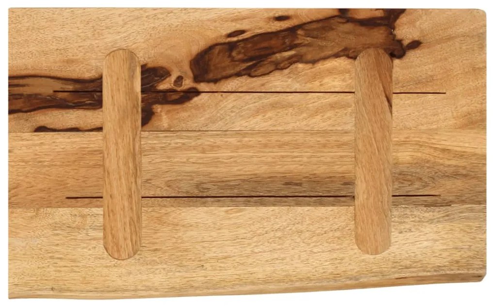 Tampo de mesa c/ borda viva 40x30x2,5cm mangueira áspera maciça