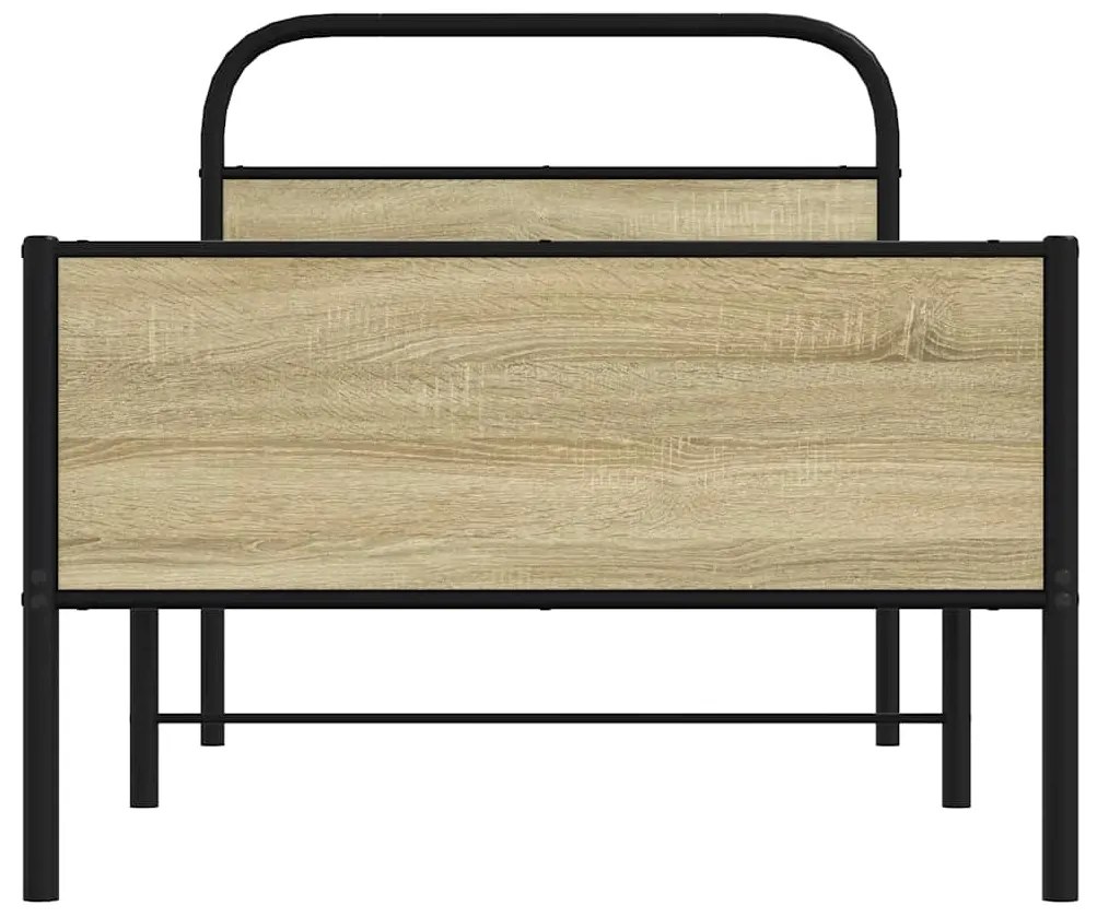 Estrutura cama s/ colchão derivados de madeira carvalho sonoma