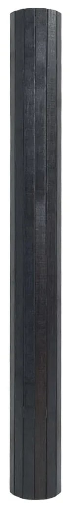 Tapete retangular 70x100 cm bambu cinzento