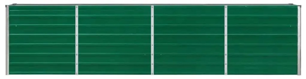 Canteiro jardim elevado 320x40x77 cm aço galvanizado verde