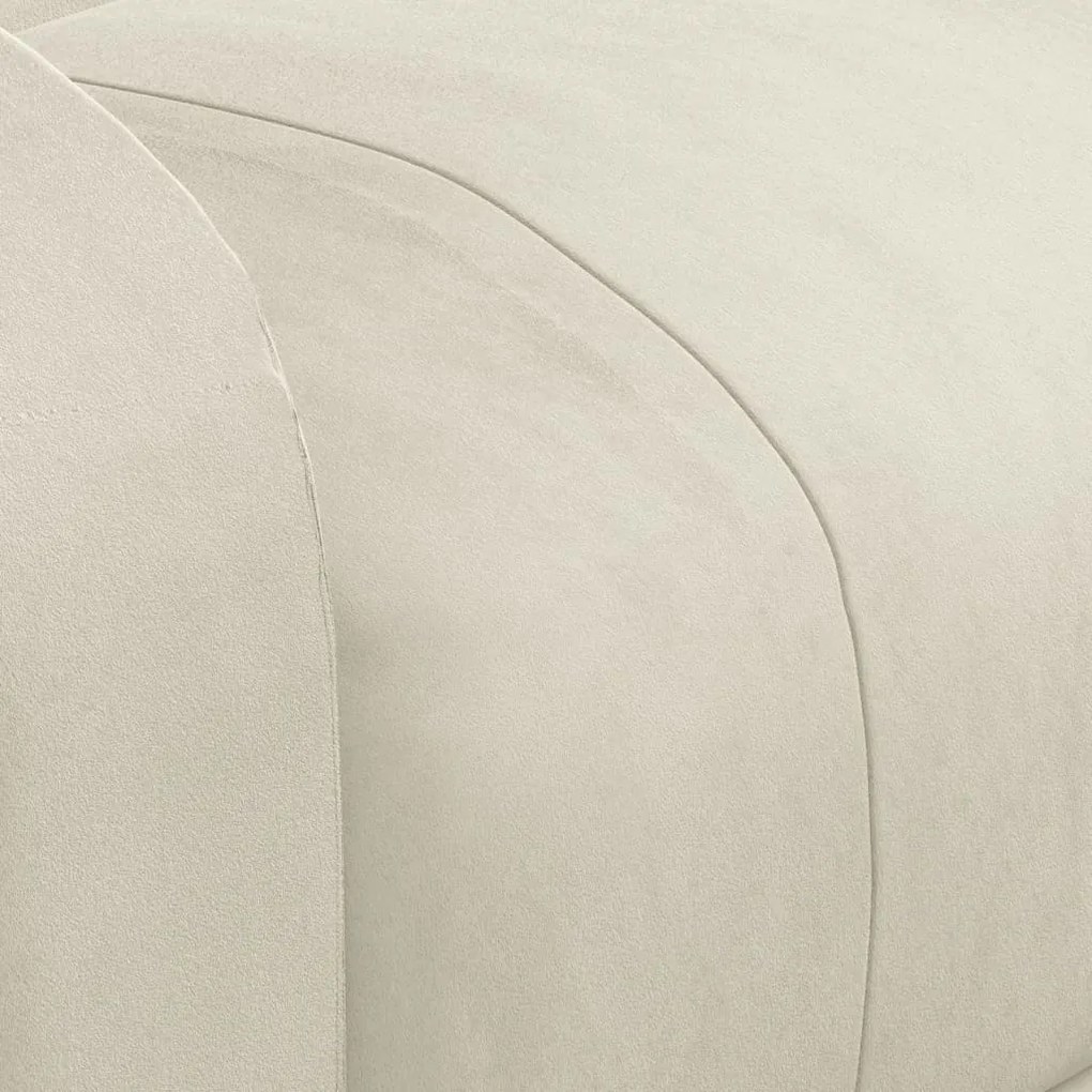 Poltrona de massagens veludo cor creme