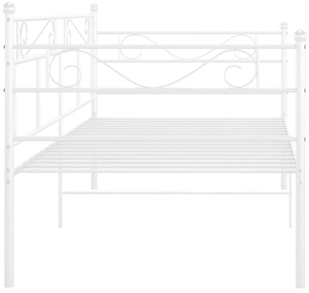 Sofá-cama 90x200 cm metal branco