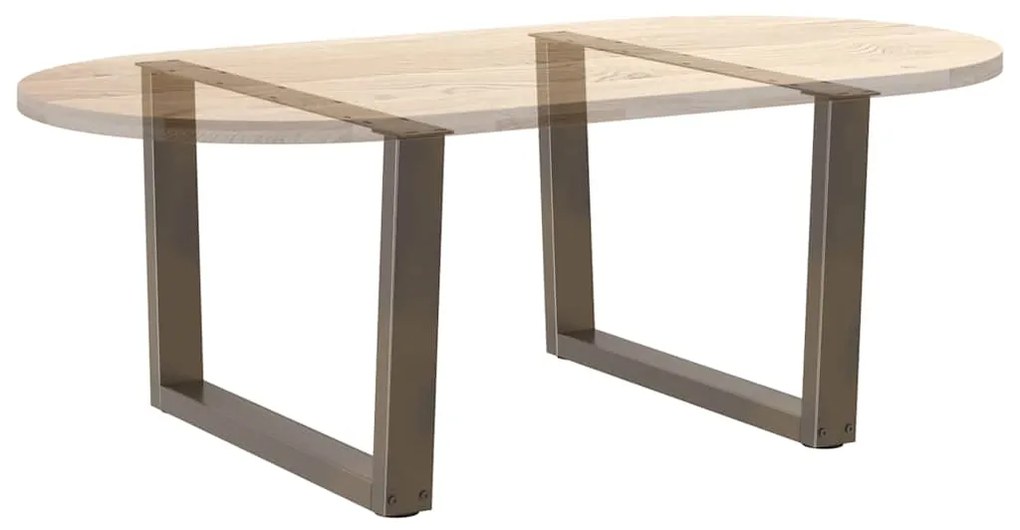 Pés para mesa de centro em formato de V, 2 peças, aço natural, 70x(42-
