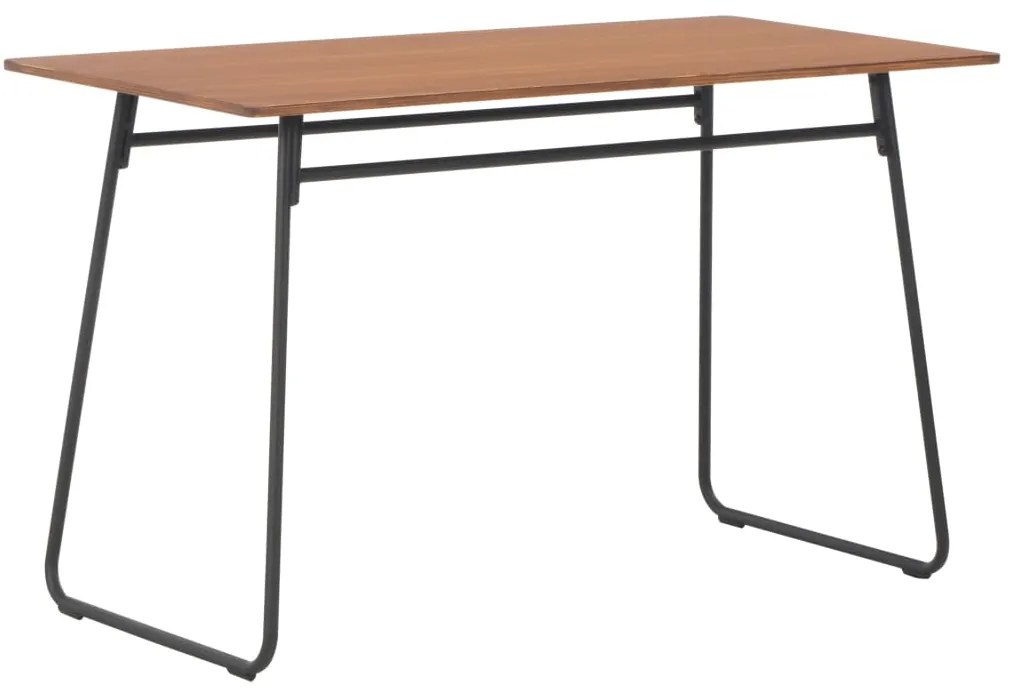 vidaXL Mesa de jantar 120x60x73 cm contraplacado maciço e aço