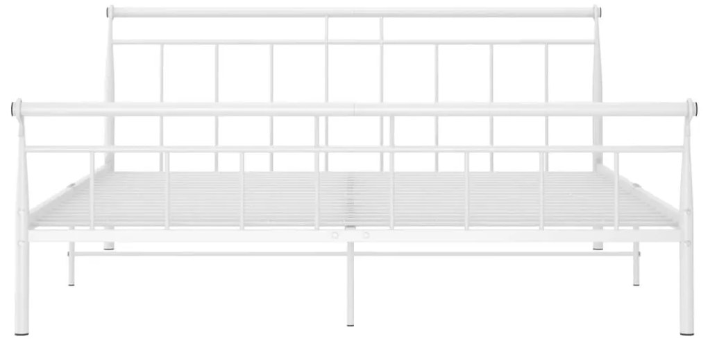 Estrutura de cama 200x200 cm metal branco
