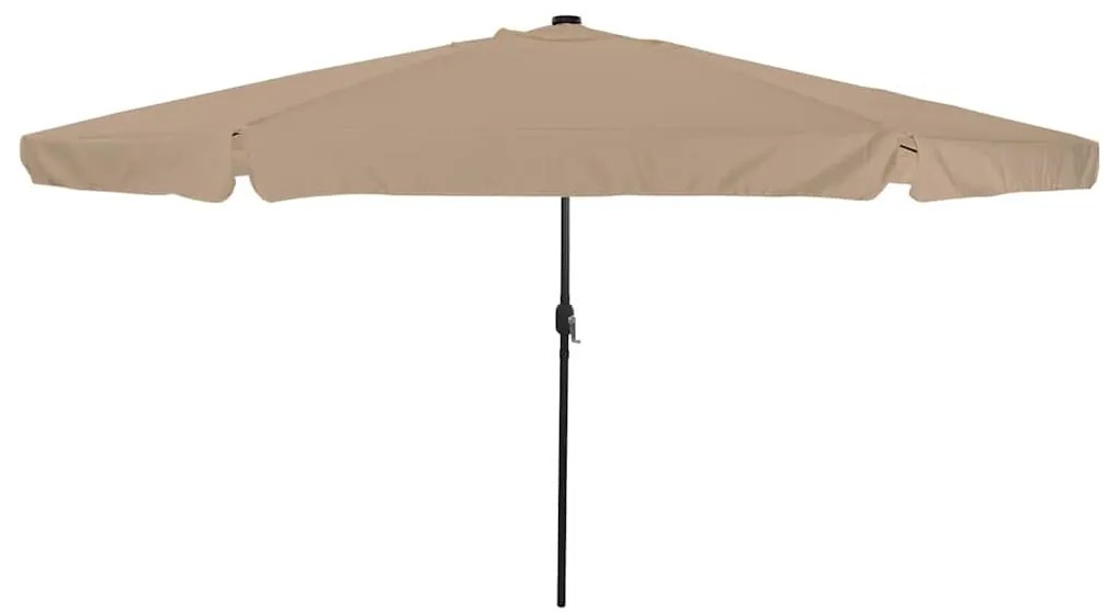 vidaXL Guarda-Sol com Luzes LED 395x245 cm Taupe