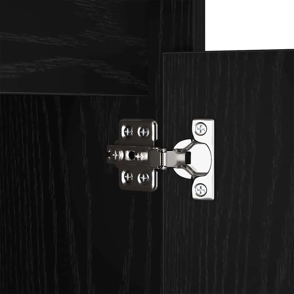Criado-mudo LED Carvalho preto 38 x 34 x 61 cm Aglomerado