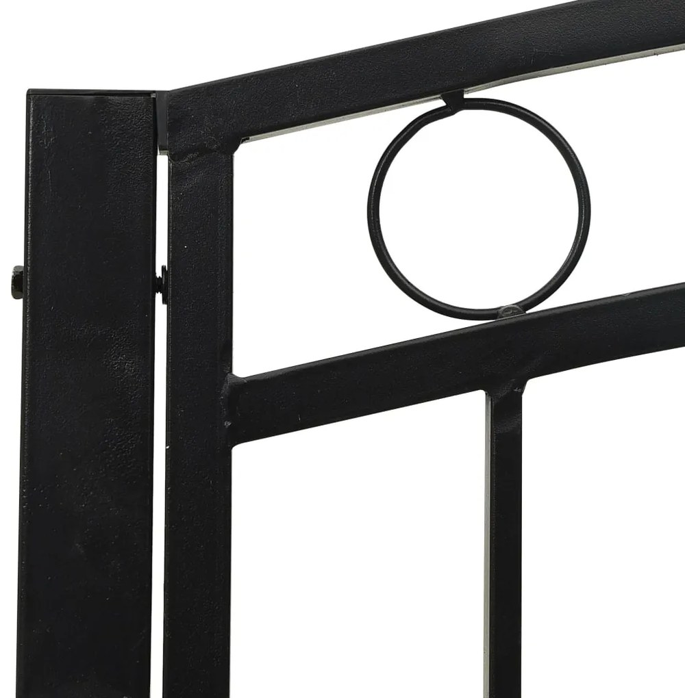 Banco de jardim com mesa 120 cm aço preto