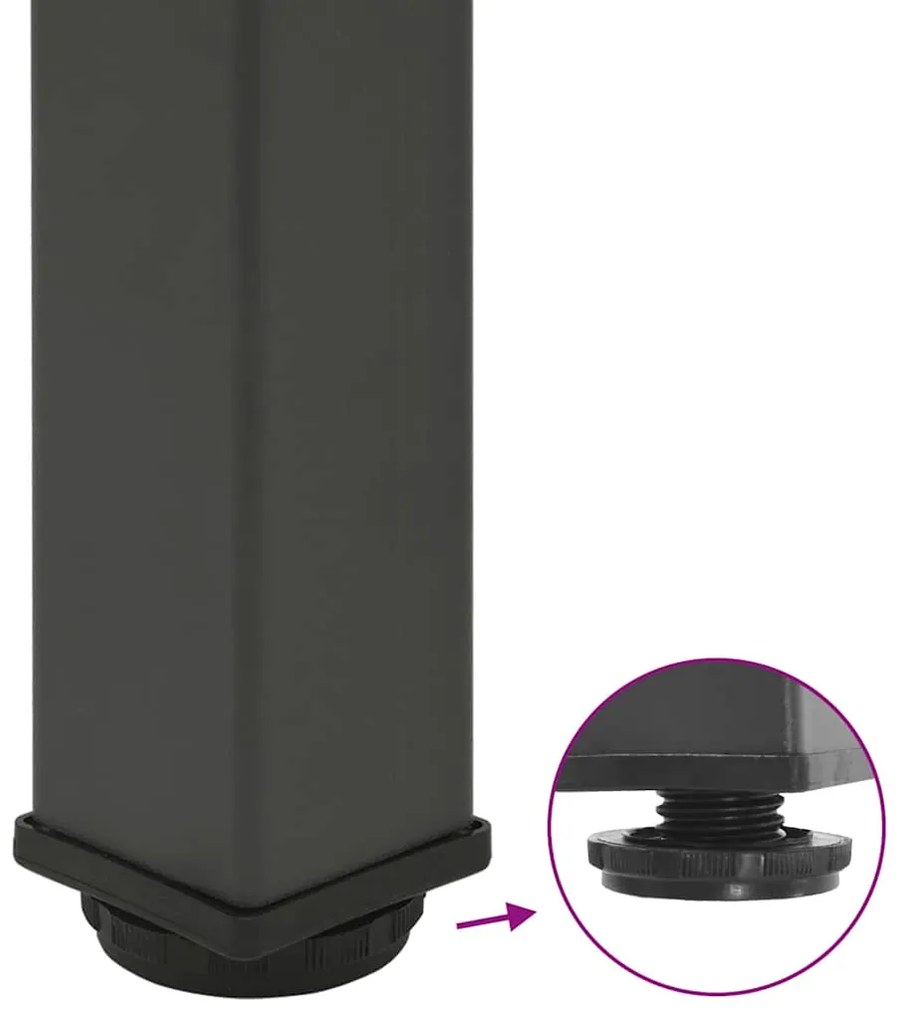 Pés de mesa de console 4 peças antracite 72-74 cm aço