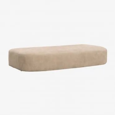 Assento Central 220x115 Cm Para Sofá Modular Estofado Giorgia Chenille Castanho Areia Claro - Sklum