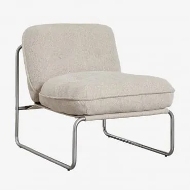 Pacote De 2 Poltronas De Tecido Matilda Bouclé Bouclé Cores Naturais - Sklum