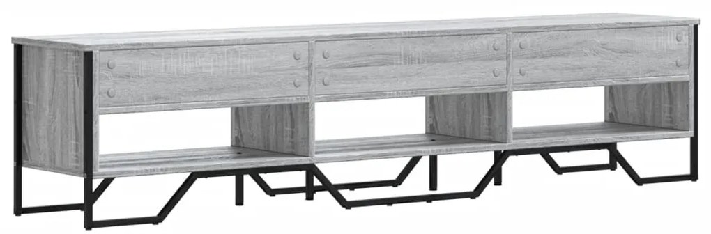 Móvel de TV 180x34x41 cm derivados de madeira cinzento sonoma