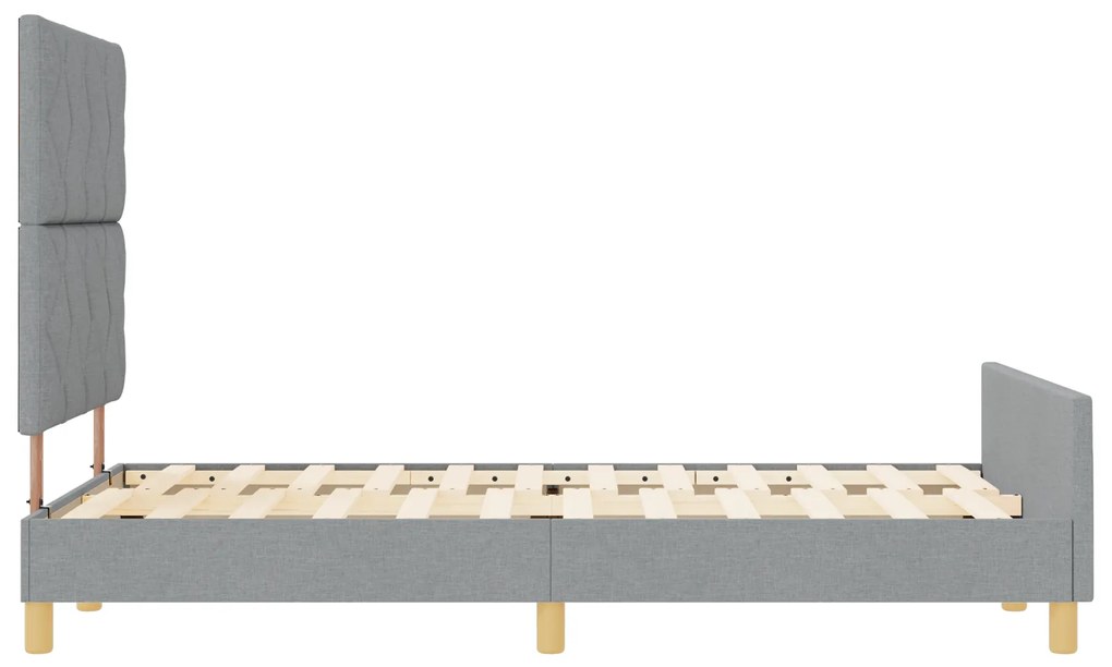 Cama de tecido cinza-claro vidaXL 120x190 cm