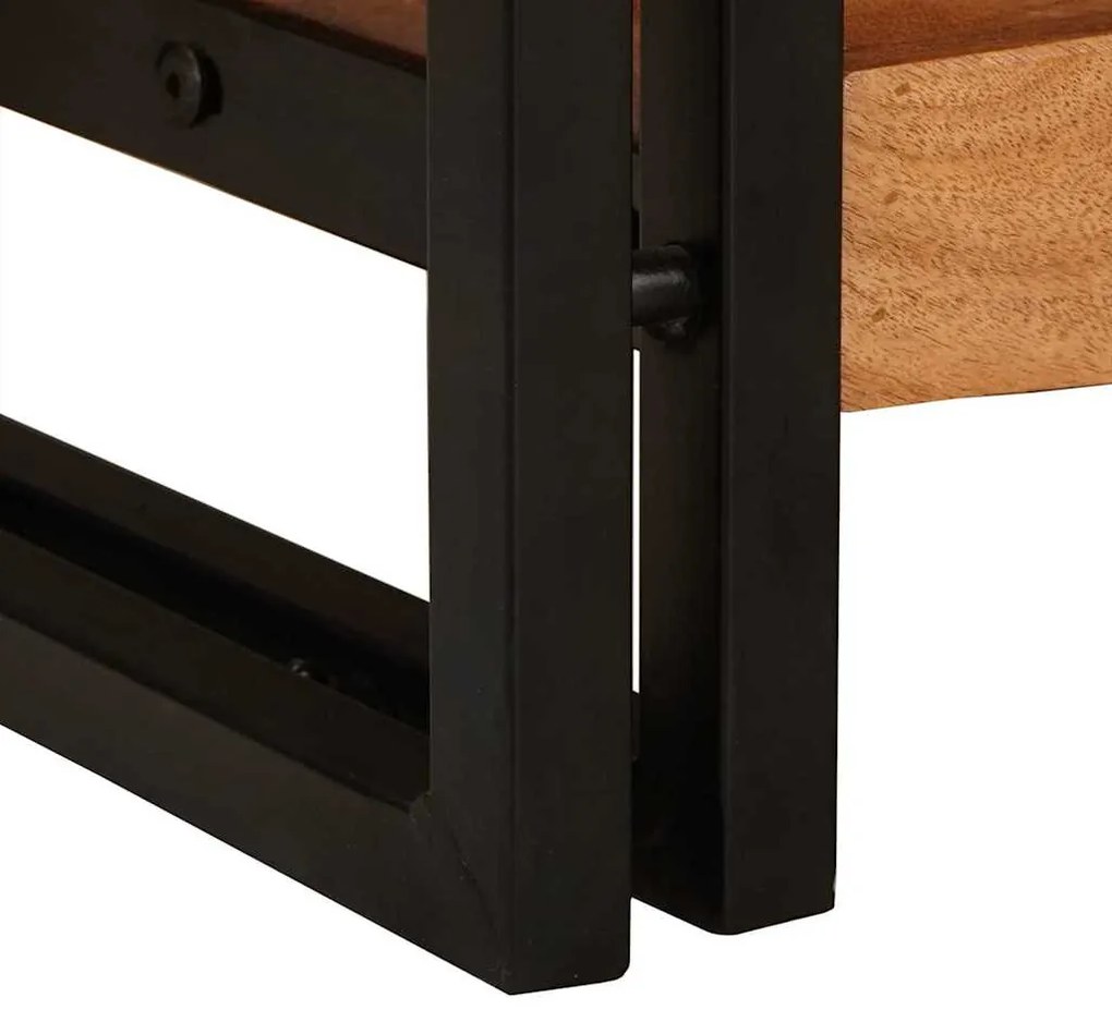 Mesas consola 2 pcs Castanho Madeira de acácia maciça