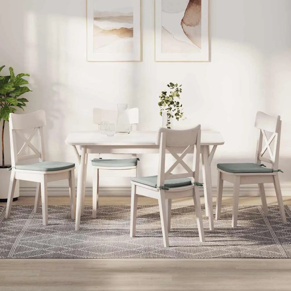 vidaXL Almofadas de Assento 4 pcs Cinzento-claro 40 x 40 x 3 cm Veludo